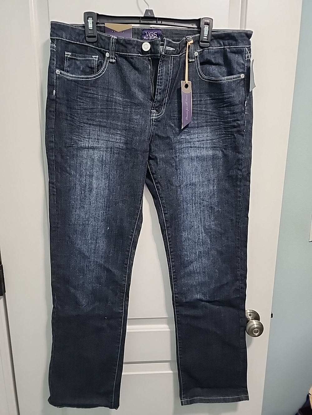 VGS Women's Straight Dark Indigo Jeans